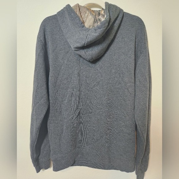 Buck Wear Realtree Edge Gray American Flag Buck Single Pocket Hoodie Pullover M - Picture 5 of 6